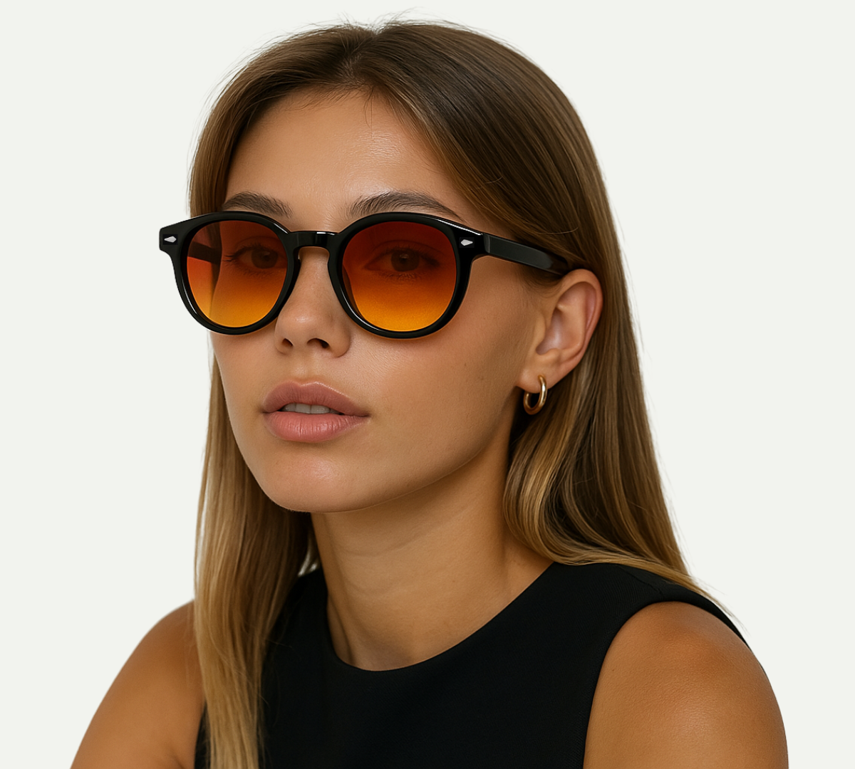 Wave Black & Orange Gradient