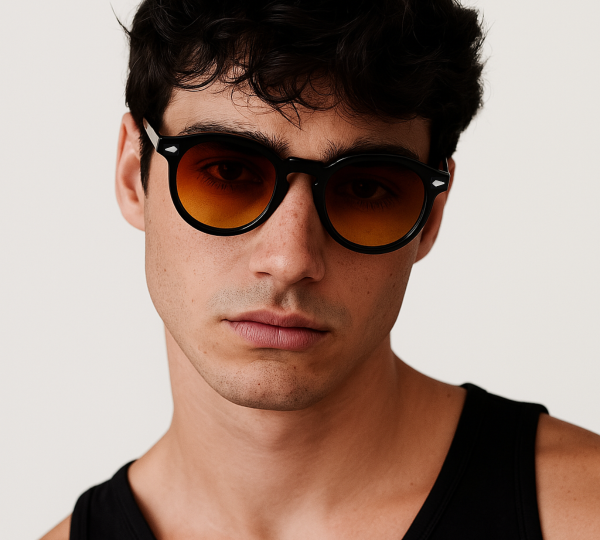 Wave Black & Orange Gradient